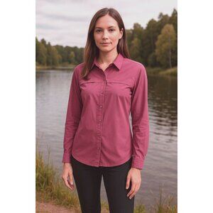 Pacific Trail Sm Womens Outdoor Button Front UPF 50 Shirt Lightweight Sporty Top